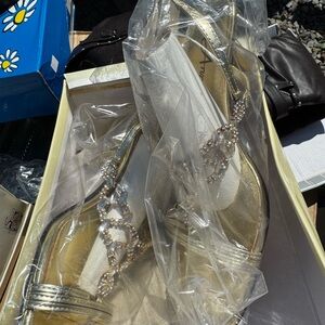 Elegant Gold and Silver Women's Sandals